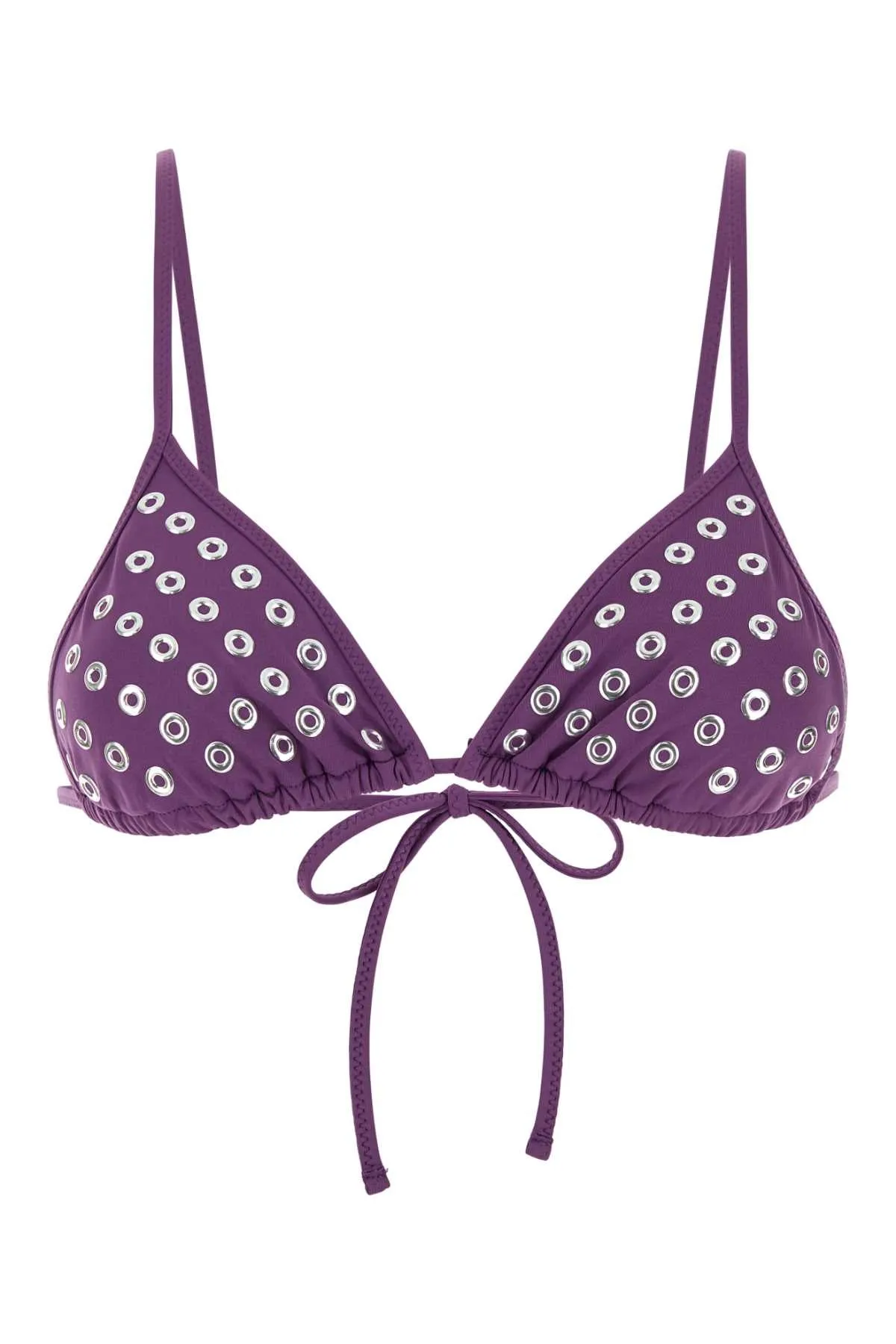 PURPLE STRETCH NYLON EMILY BIKINI TOP sold by Lord & Taylor