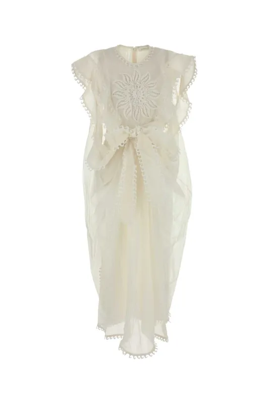 WHITE LINEN BLEND BALANCE DRESS sold by Lord & Taylor
