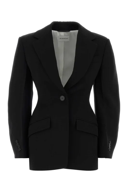 BLACK WOOL BLAZER made by Givenchy
