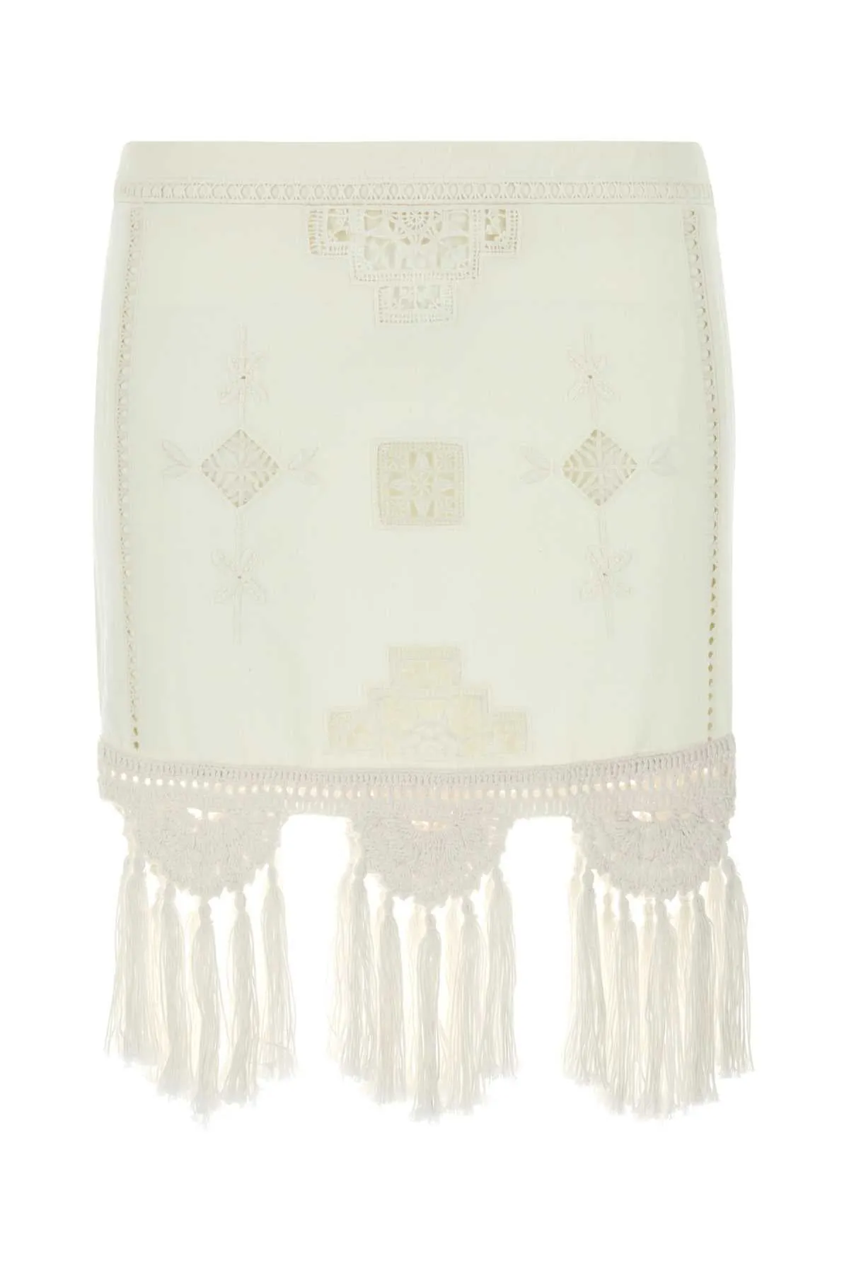 WHITE COTTON SANDALS MINI SKIRT sold by Lord & Taylor