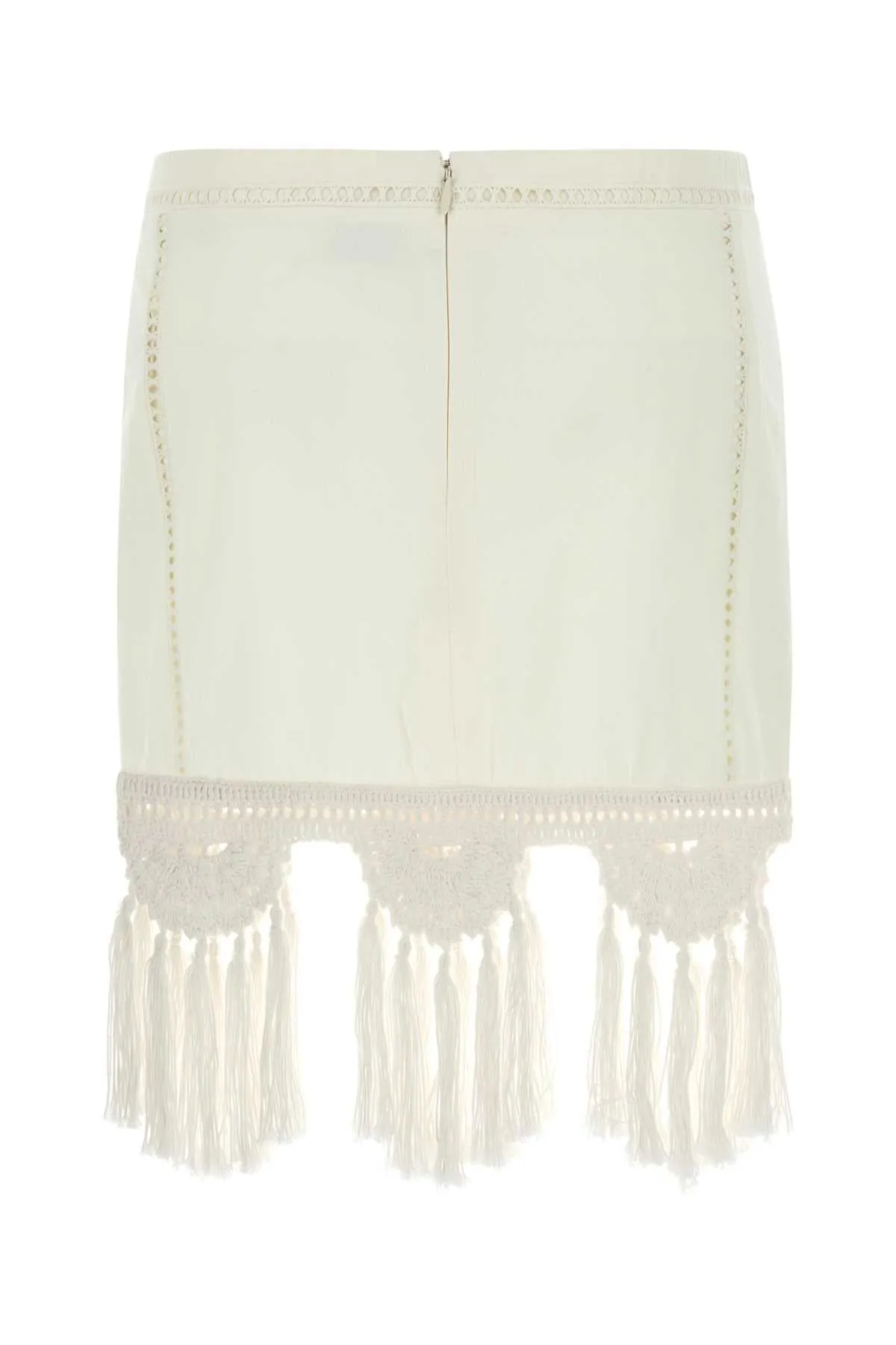 WHITE COTTON SANDALS MINI SKIRT sold by Lord & Taylor product image thumbnail 2