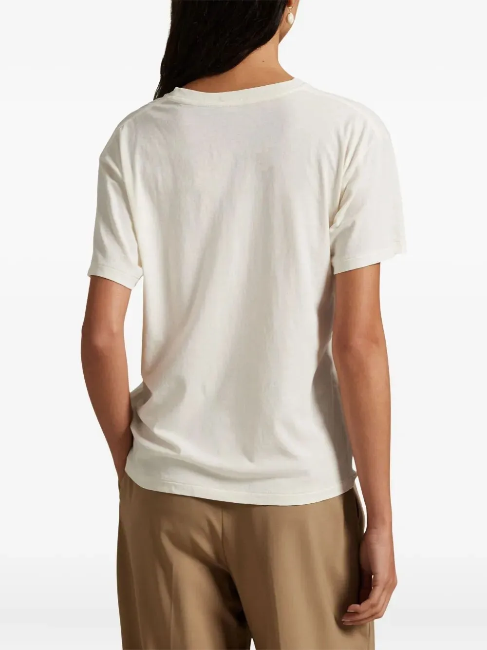 IVORY COTTON T-SHIRT sold by Lord & Taylor product image thumbnail 3
