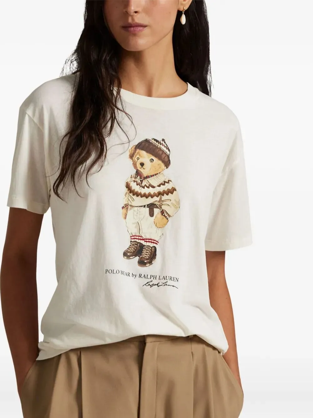 IVORY COTTON T-SHIRT sold by Lord & Taylor product image thumbnail 4