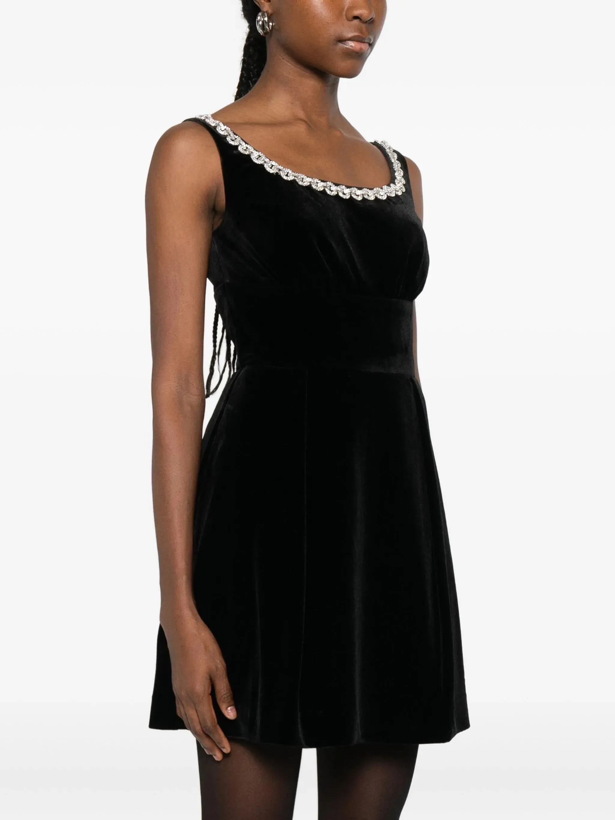 VELVET EMBELLISHED MINI DRESS sold by Lord & Taylor product image thumbnail 3