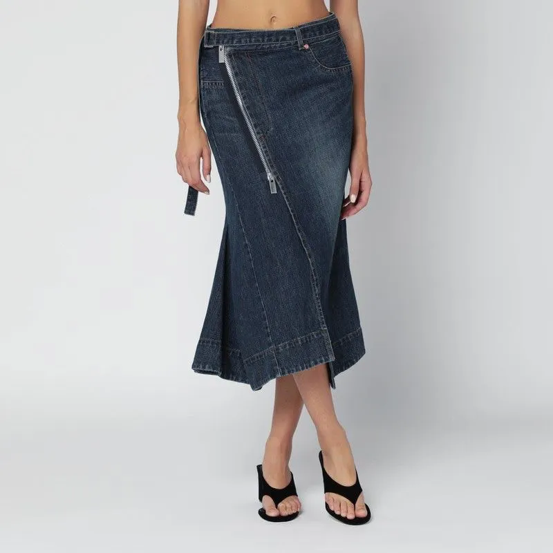 ASYMMETRIC BLUE DENIM SKIRT sold by Lord & Taylor
