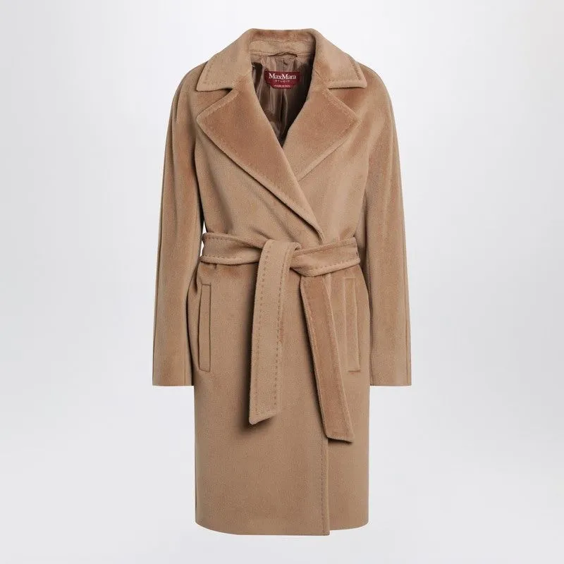 BEIGE WRAP COAT IN BEAVER WOOL sold by Lord & Taylor