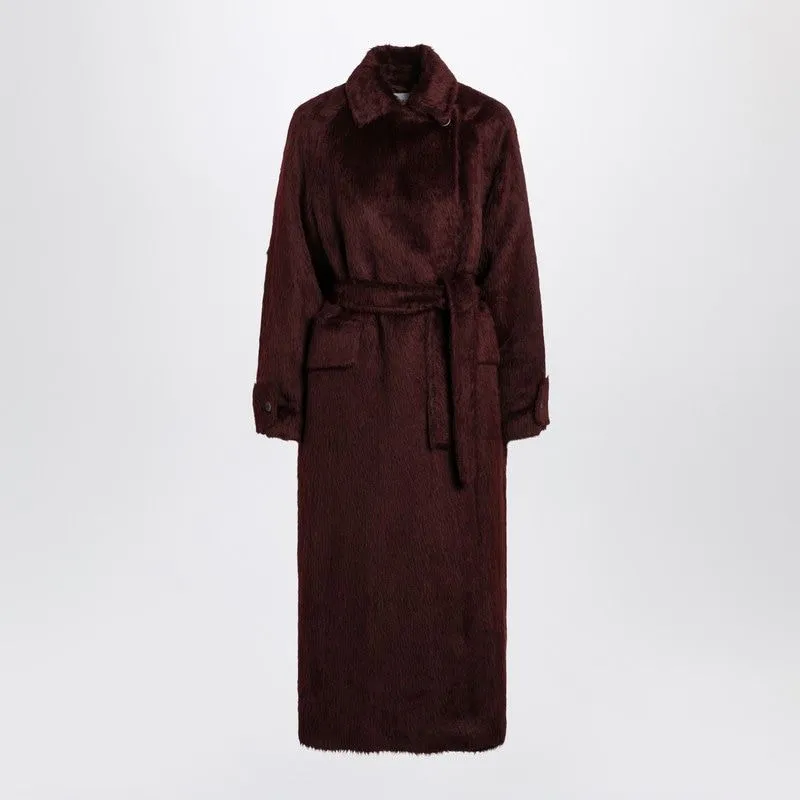 CHERRYCOLORED ALPACA AND WOOL COAT sold by Lord & Taylor