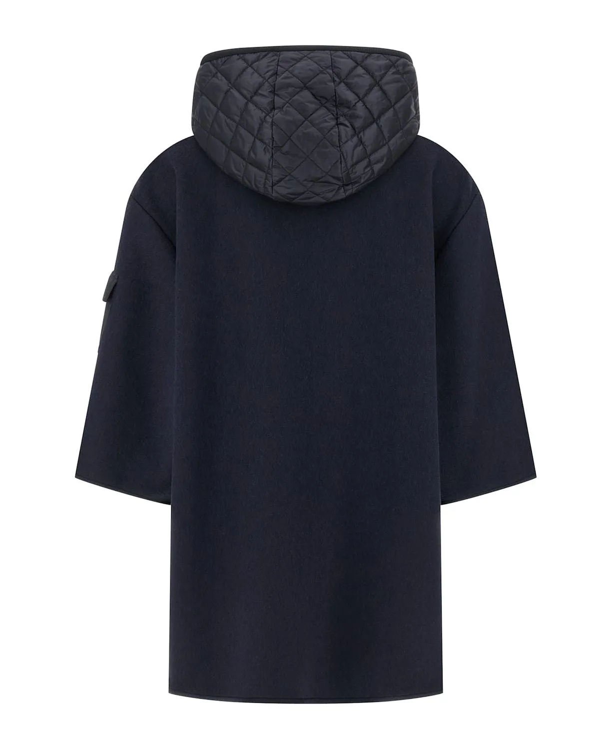 BLUE WOOL BLEND CAPE WITH ZIP AND HOOD sold by Lord & Taylor product image thumbnail 2