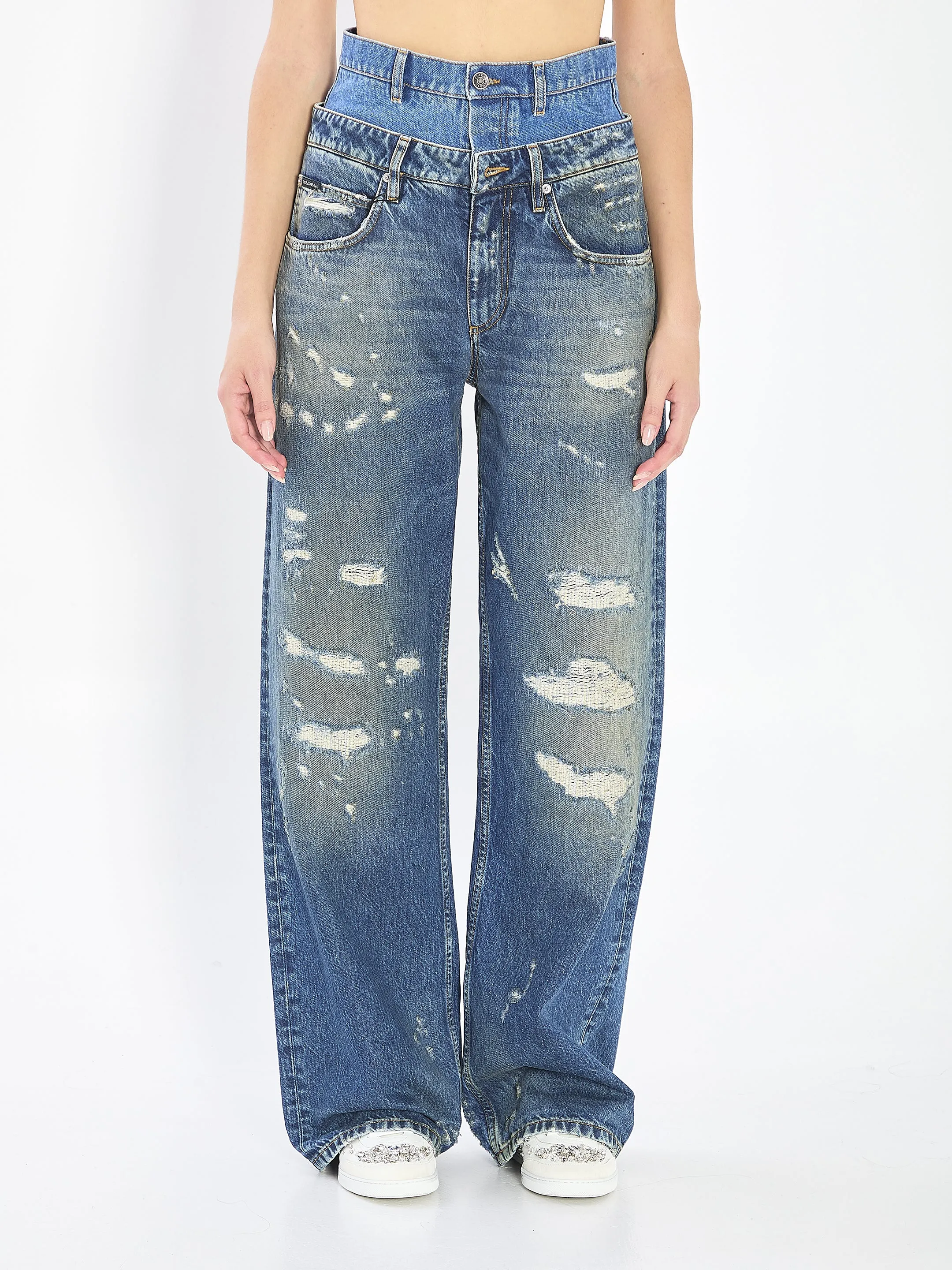 WIDE-LEG JEANS WITH 5 POCKETS sold by Lord & Taylor