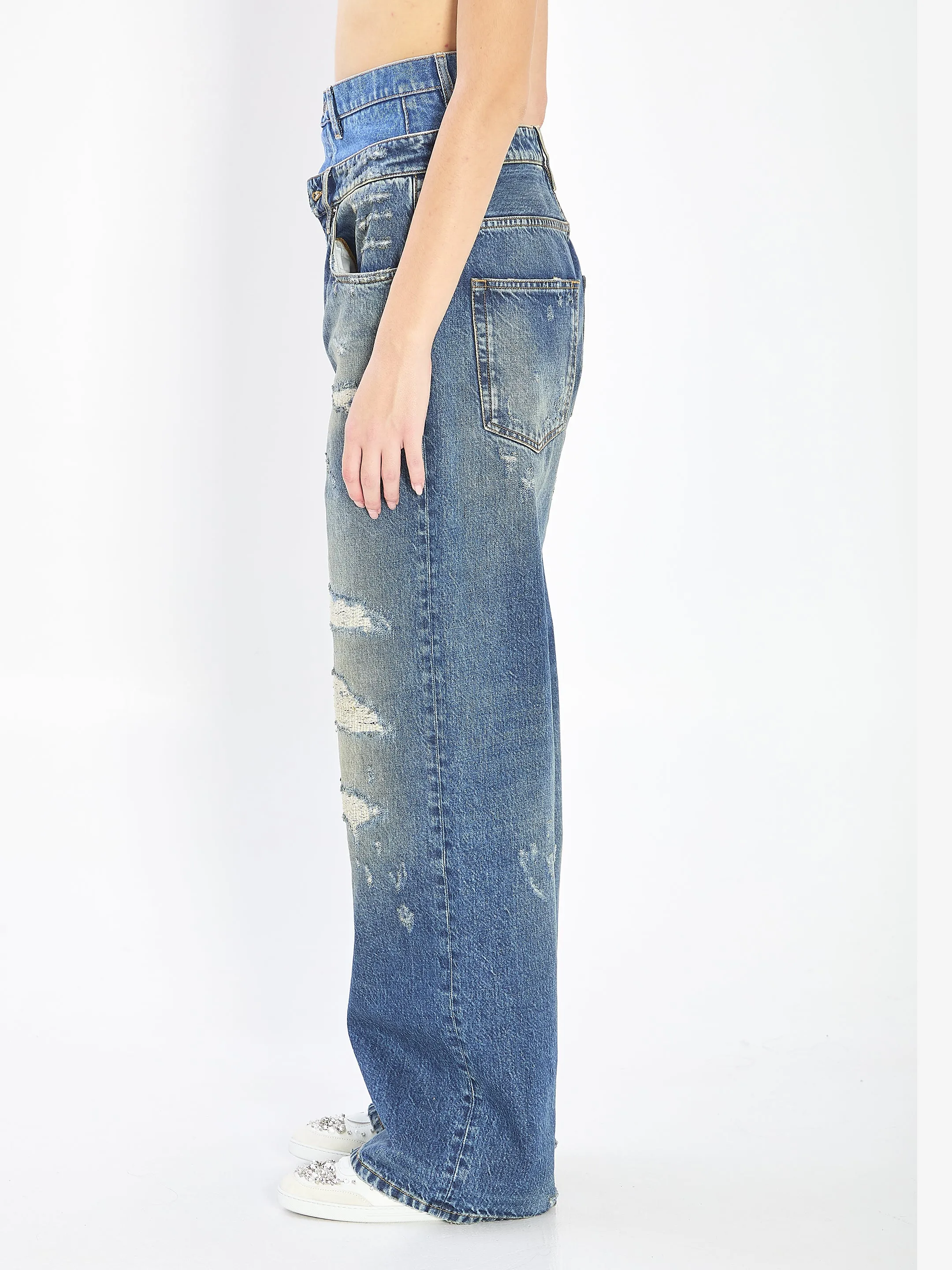 WIDE-LEG JEANS WITH 5 POCKETS sold by Lord & Taylor product image thumbnail 3