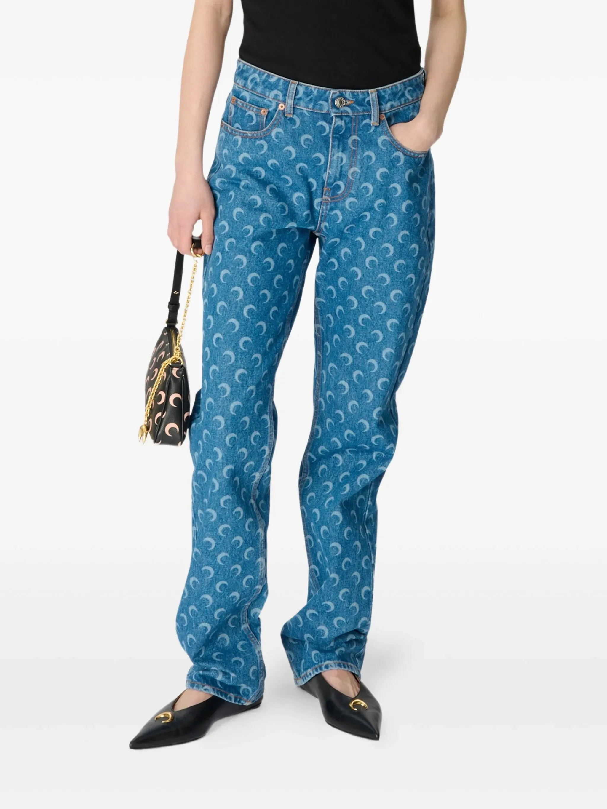 MOON DENIM COTTON JEANS sold by Lord & Taylor