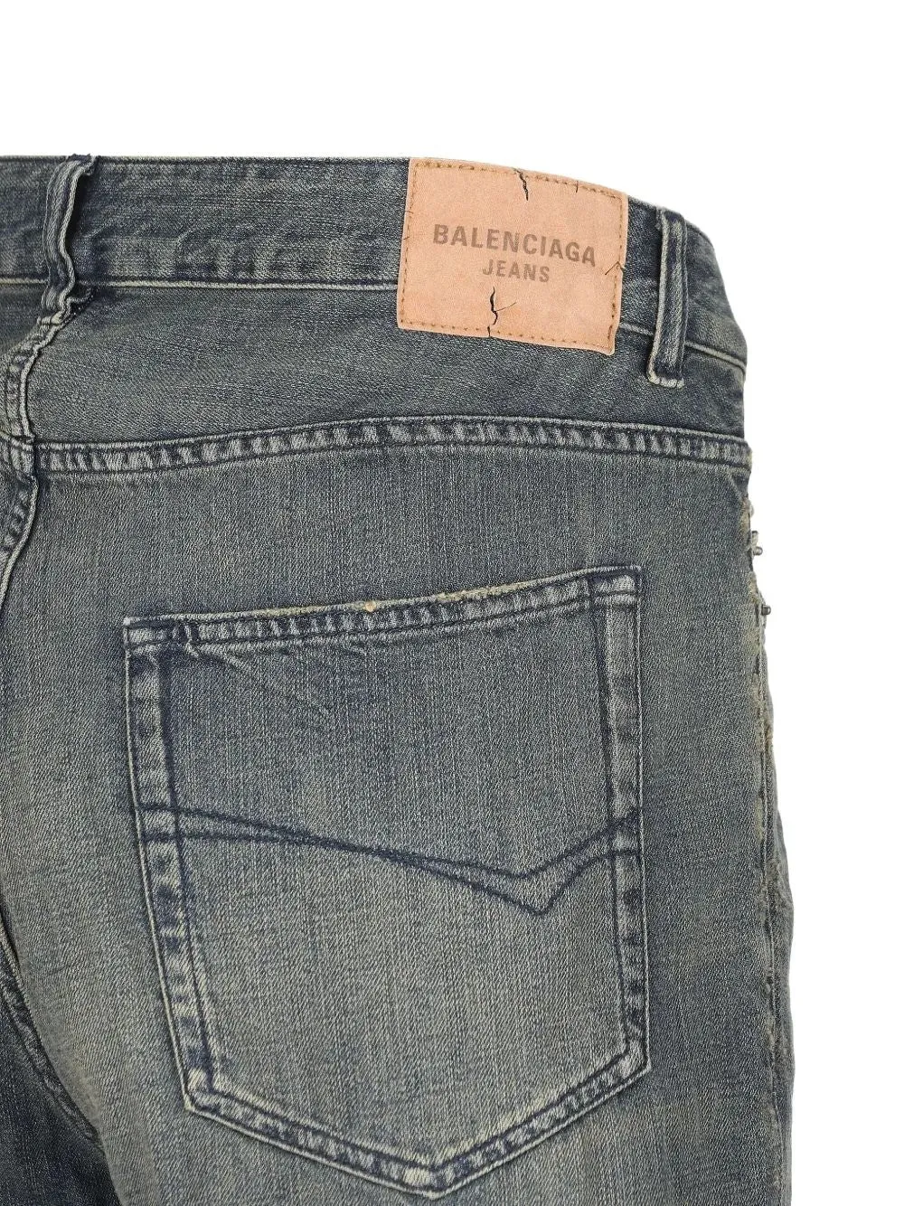 LOOSE WASHED JEANS IN BLUE/GREY/YELLOW sold by Lord & Taylor product image thumbnail 4