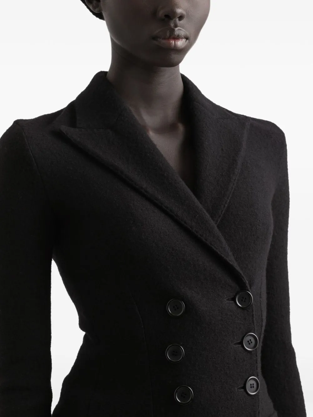 BLACK DOUBLEBREASTED WOOL CLOTH JACKET sold by Lord & Taylor product image thumbnail 5