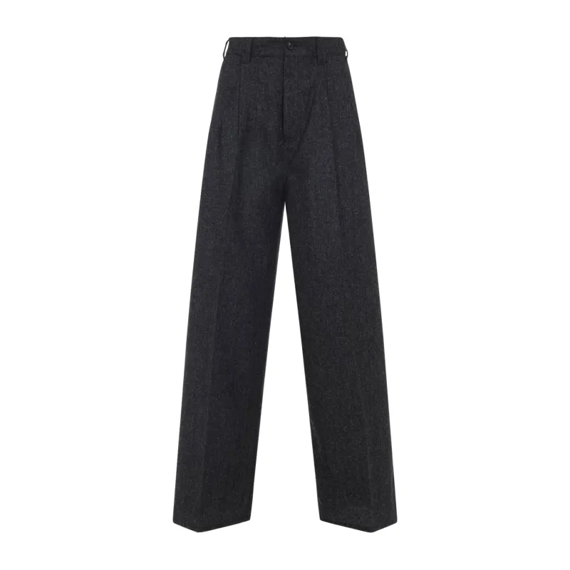 GREY WIDELEG WOOL TROUSERS sold by Lord & Taylor