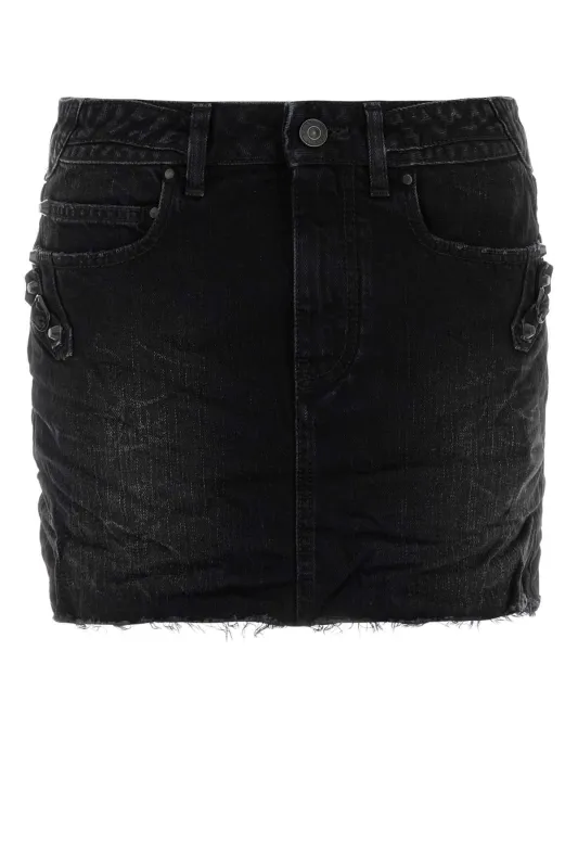 WASHED BLACK CITY MINI DENIM SKIRT sold by Lord & Taylor