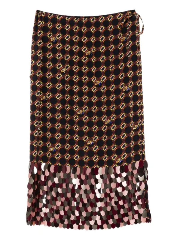 SCOTTA EMBROIDERED MIDI SKIRT sold by Lord & Taylor
