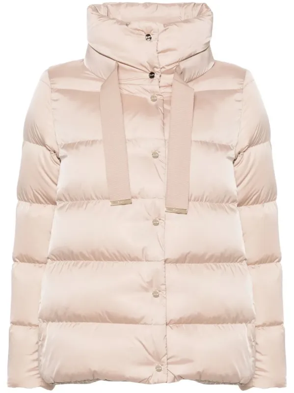 SHINY SATIN CAPE DOWN JACKET sold by Lord & Taylor