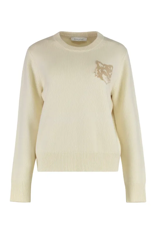 ROUND NECK WOOL SWEATER made by MAISON KITSUNE