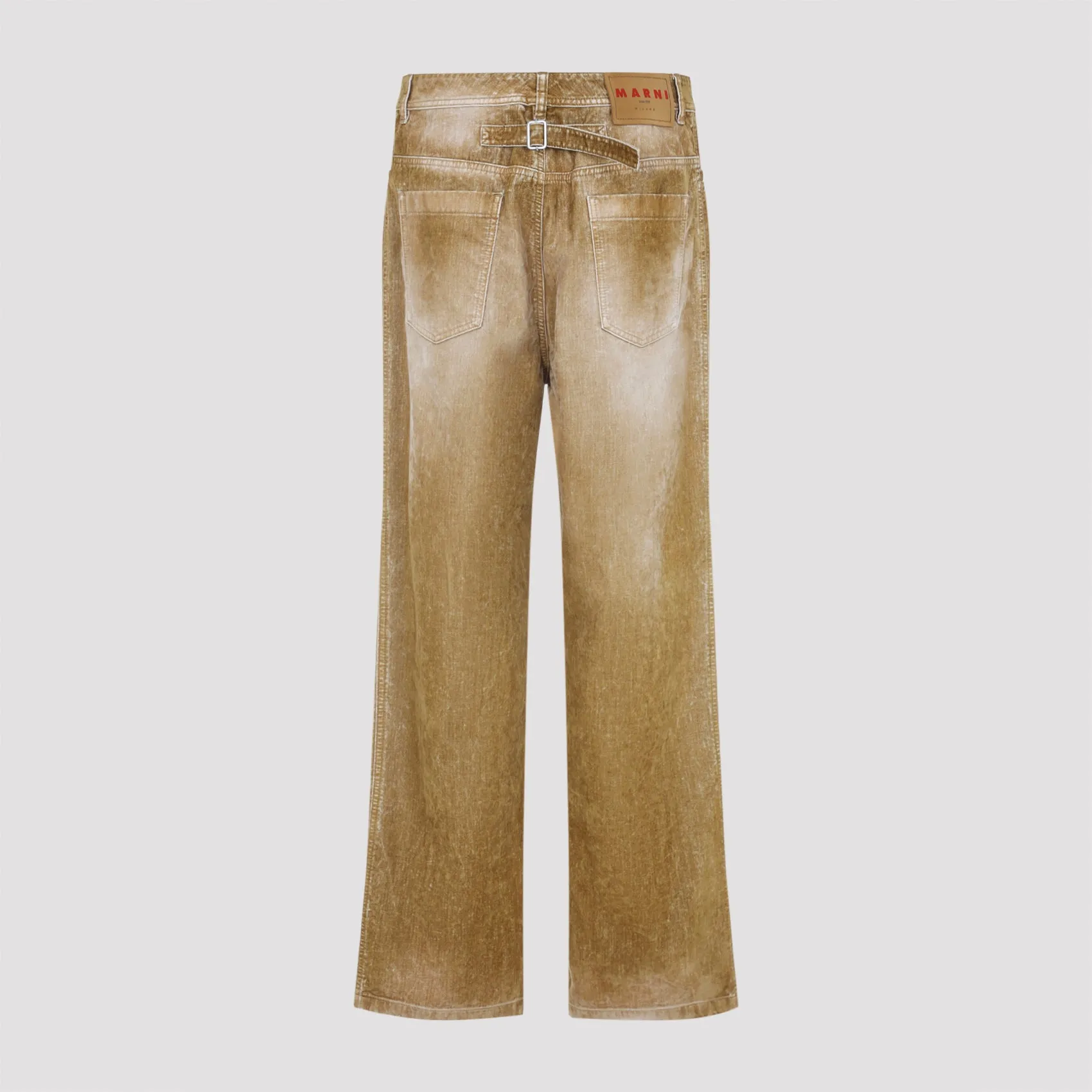 BROWN COTTON WASHED JEANS sold by Lord & Taylor product image thumbnail 4