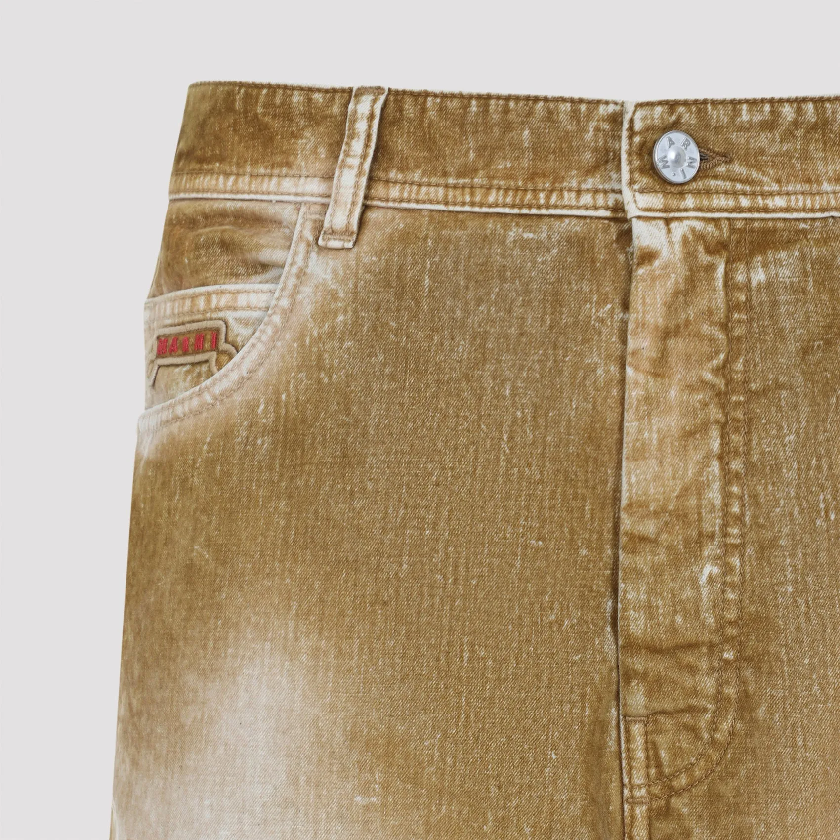 BROWN COTTON WASHED JEANS sold by Lord & Taylor product image thumbnail 5