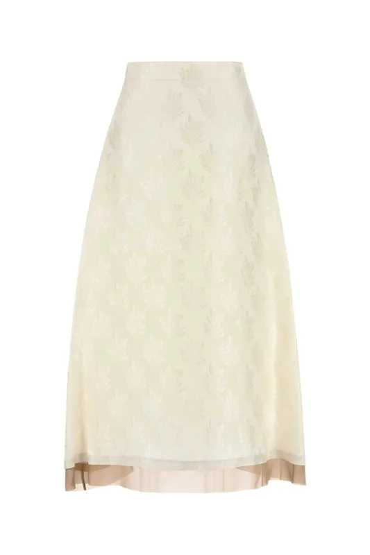 WHITE SILK BLEND SKIRT sold by Lord & Taylor