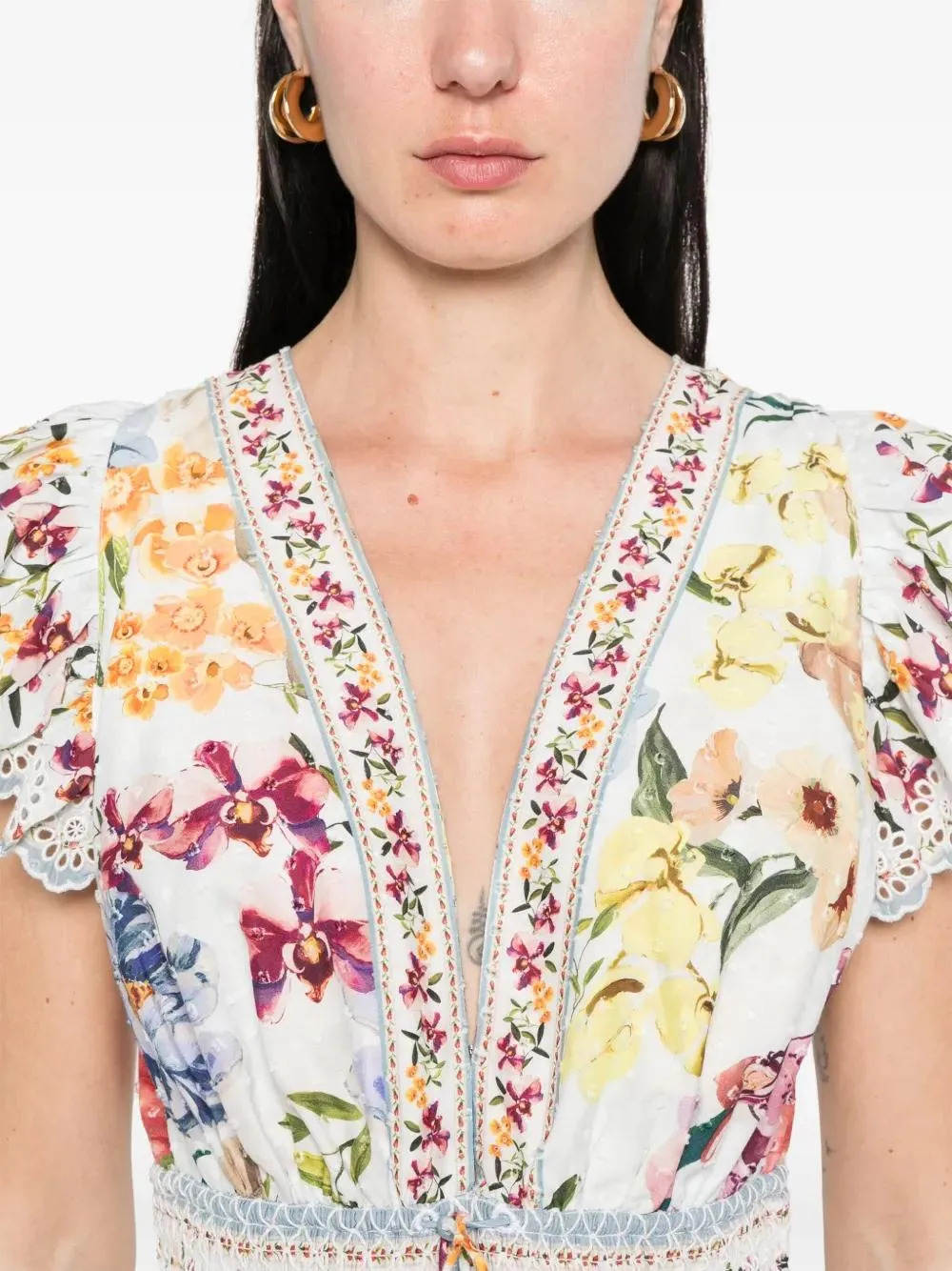 PRINTED COTTON BLOUSE sold by Lord & Taylor product image thumbnail 5