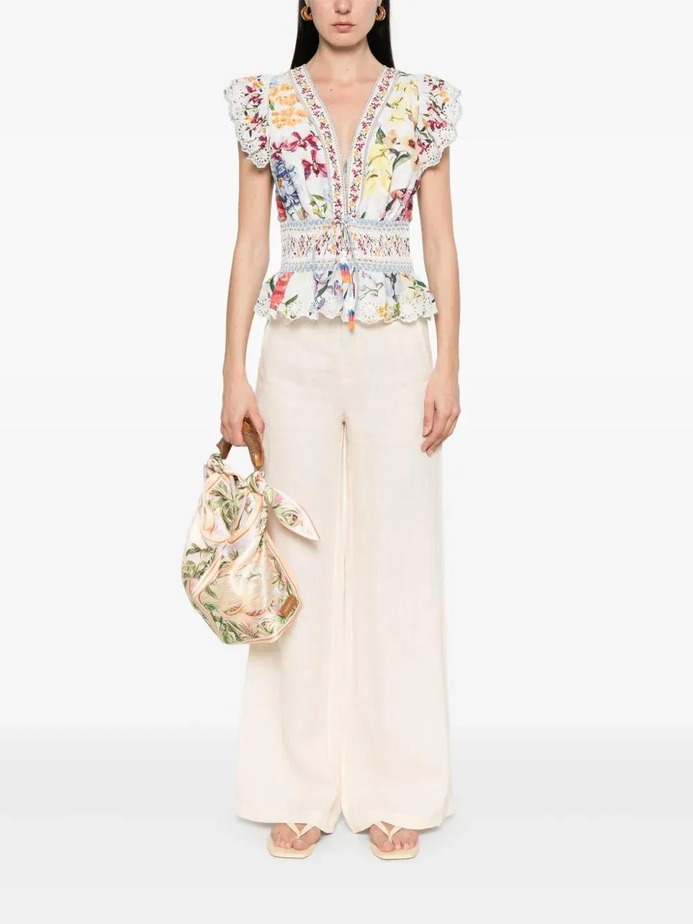 PRINTED COTTON BLOUSE sold by Lord & Taylor product image thumbnail 2