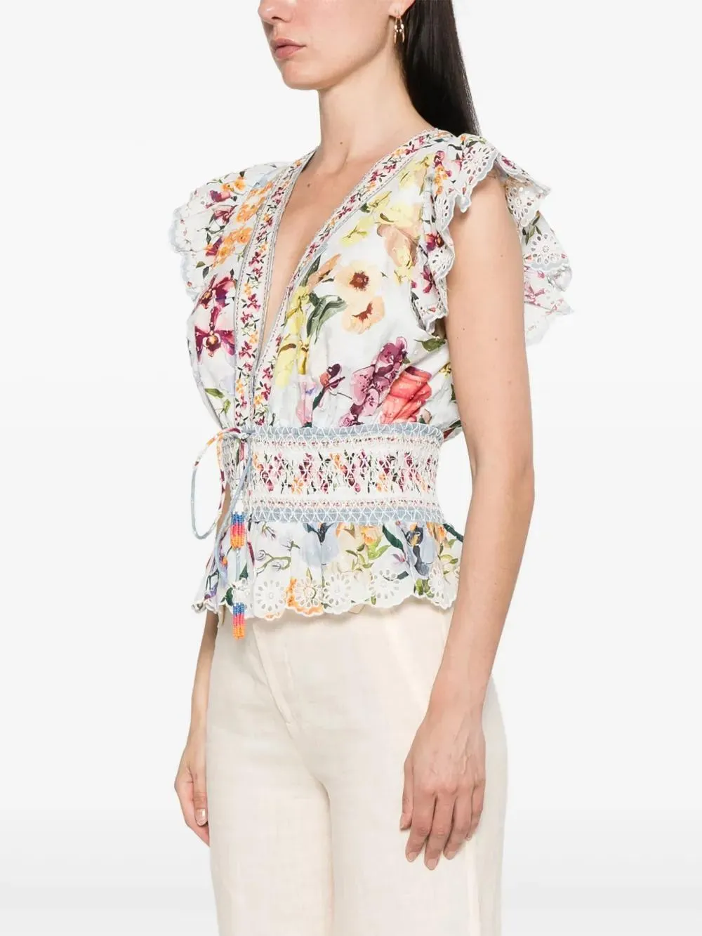 PRINTED COTTON BLOUSE sold by Lord & Taylor product image thumbnail 3