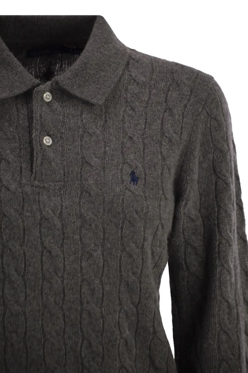 CABLE-KNIT POLO SHIRT sold by Lord & Taylor product image thumbnail 4