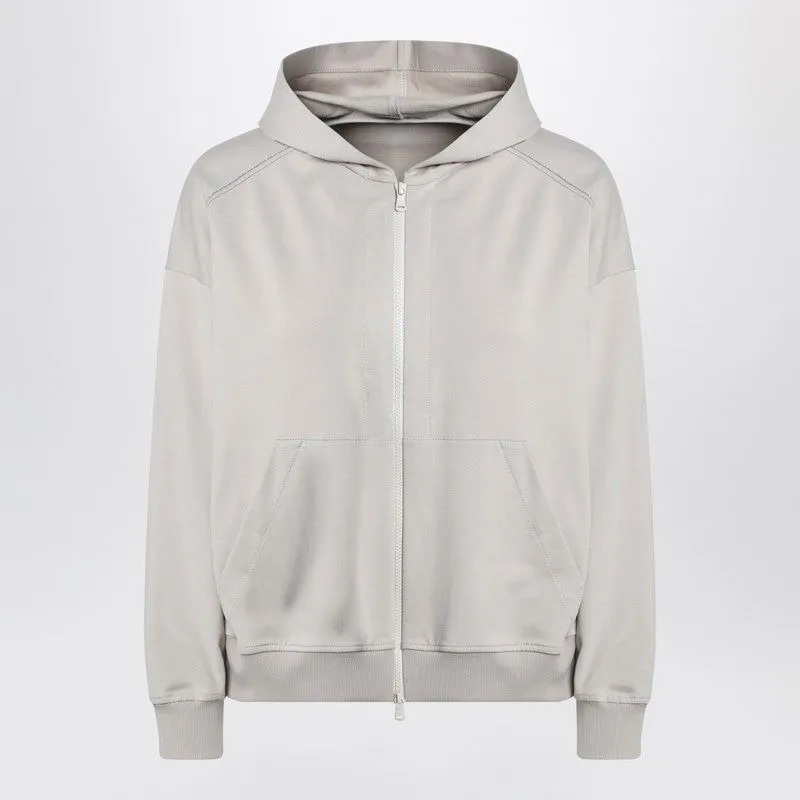 BEIGE COTTON ZIP HOODIE sold by Lord & Taylor