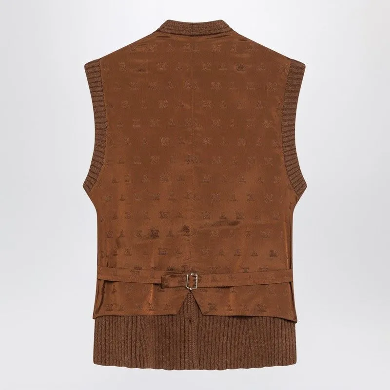 BROWN WOOLCASHMERE GILET sold by Lord & Taylor product image thumbnail 2