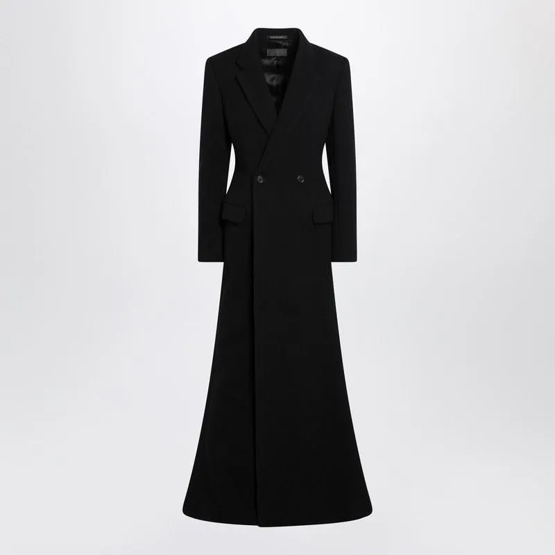 LONG BLACK WOOLBLEND COAT sold by Lord & Taylor