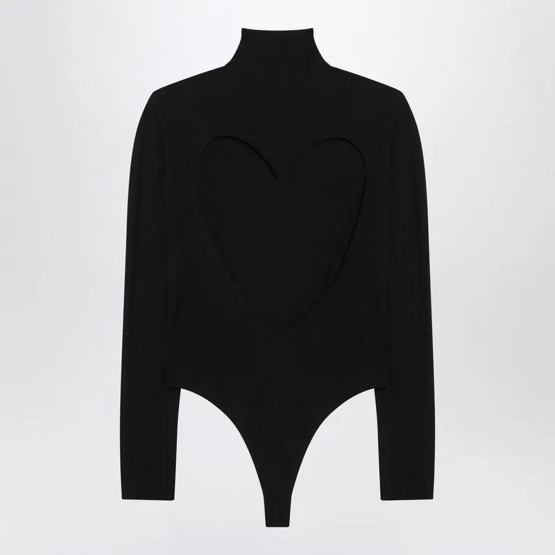 BLACK JERSEY HEARTCUT BODYSUIT sold by Lord & Taylor product image thumbnail 2