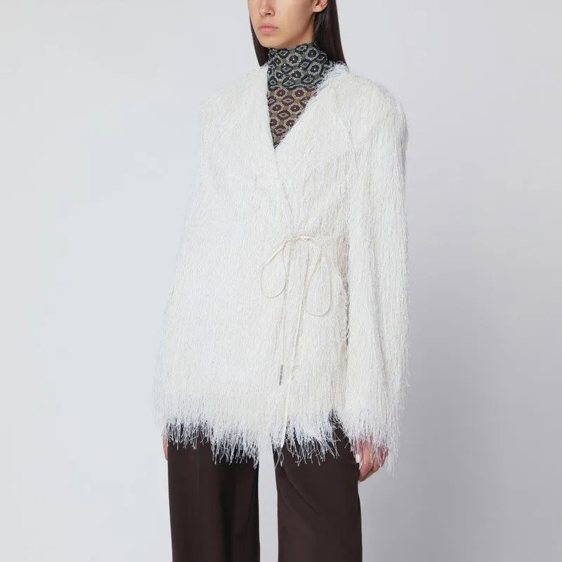WHITE FRINGED JACKET sold by Lord & Taylor
