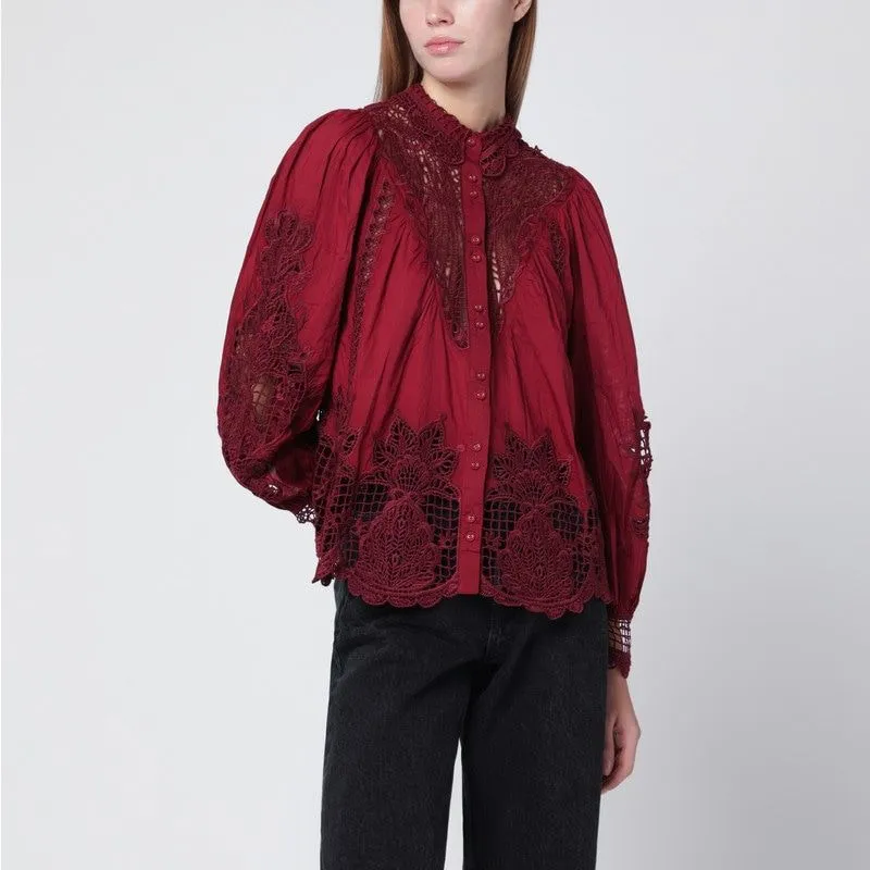 BERRY GARDEN BLOUSE IN GUIPURE LACE sold by Lord & Taylor