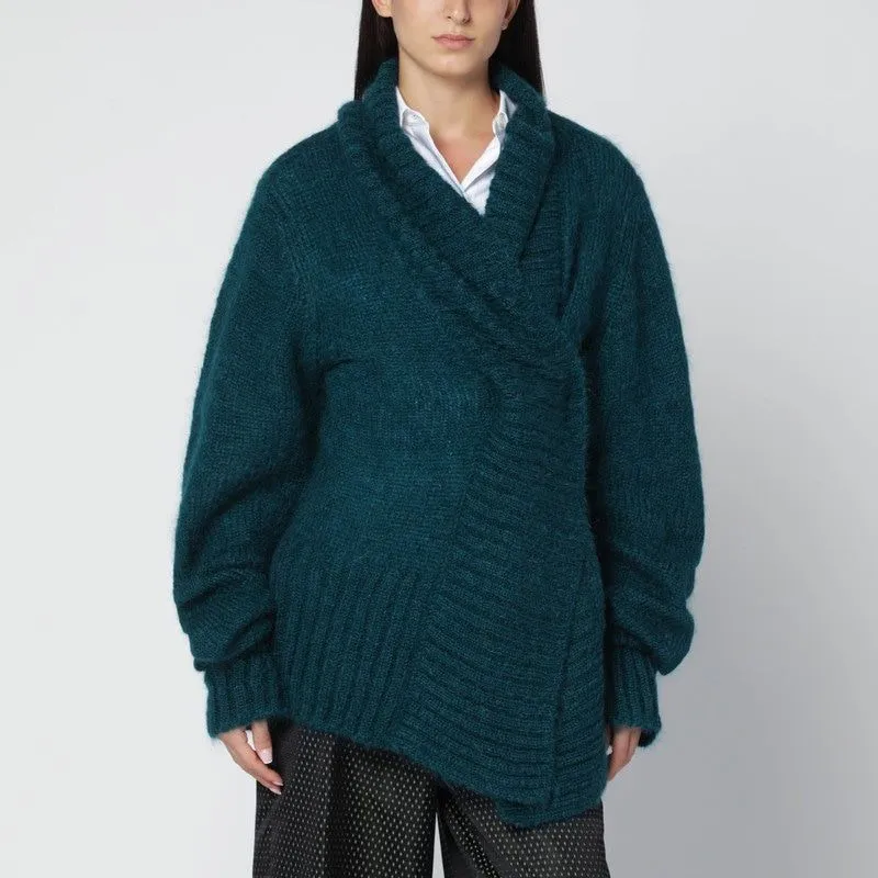 OVERSIZED PETROLEUM GREEN MOHAIRBLEND SWEATER sold by Lord & Taylor