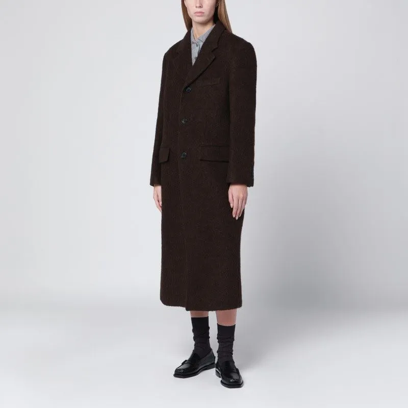 BROWN SINGLEBREASTED WOOLBLEND COAT sold by Lord & Taylor