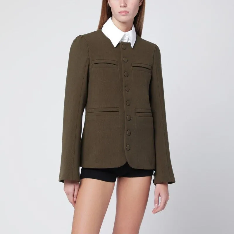 MOSS GREEN WOOLBLEND JACKET sold by Lord & Taylor