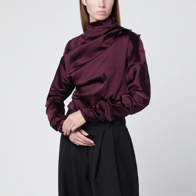 MAUVE SATIN BLOUSE sold by Lord & Taylor