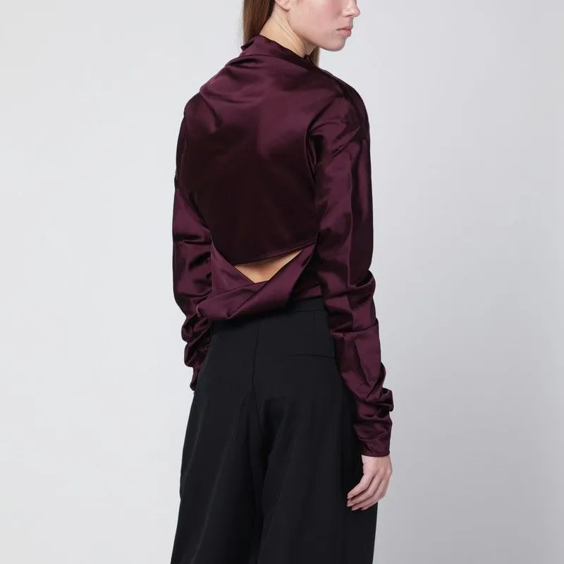 MAUVE SATIN BLOUSE sold by Lord & Taylor product image thumbnail 2