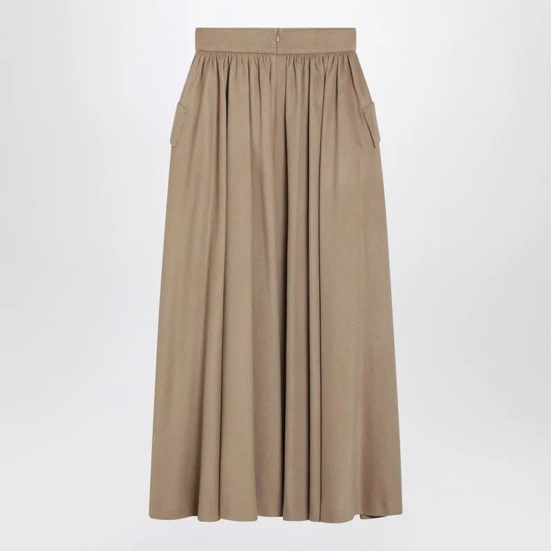 BEIGE MIDI SKIRT IN CAMEL DRAP sold by Lord & Taylor product image thumbnail 2
