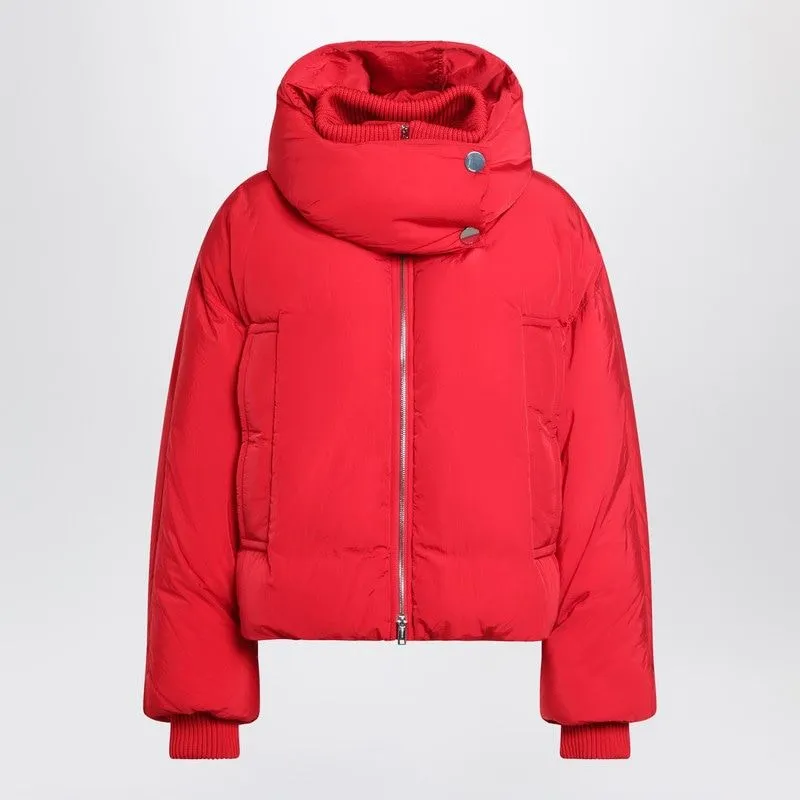 RED WATERREPELLENT CROPPED DOWN JACKET sold by Lord & Taylor