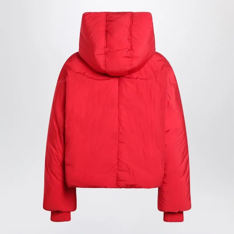 RED WATERREPELLENT CROPPED DOWN JACKET sold by Lord & Taylor product image thumbnail 2
