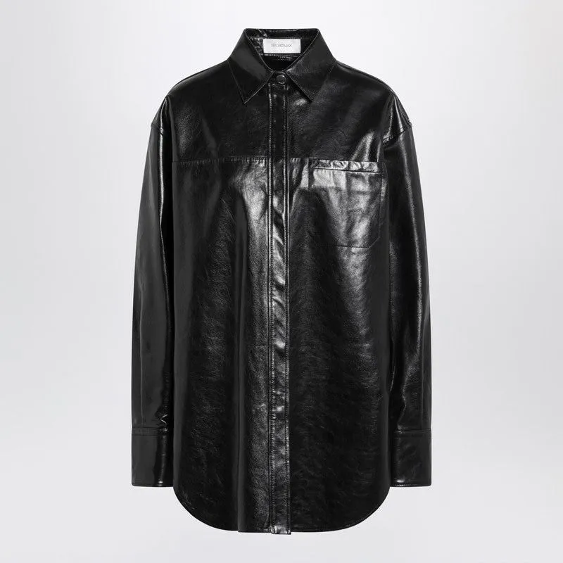 BLACK LEATHER SHIRT JACKET sold by Lord & Taylor