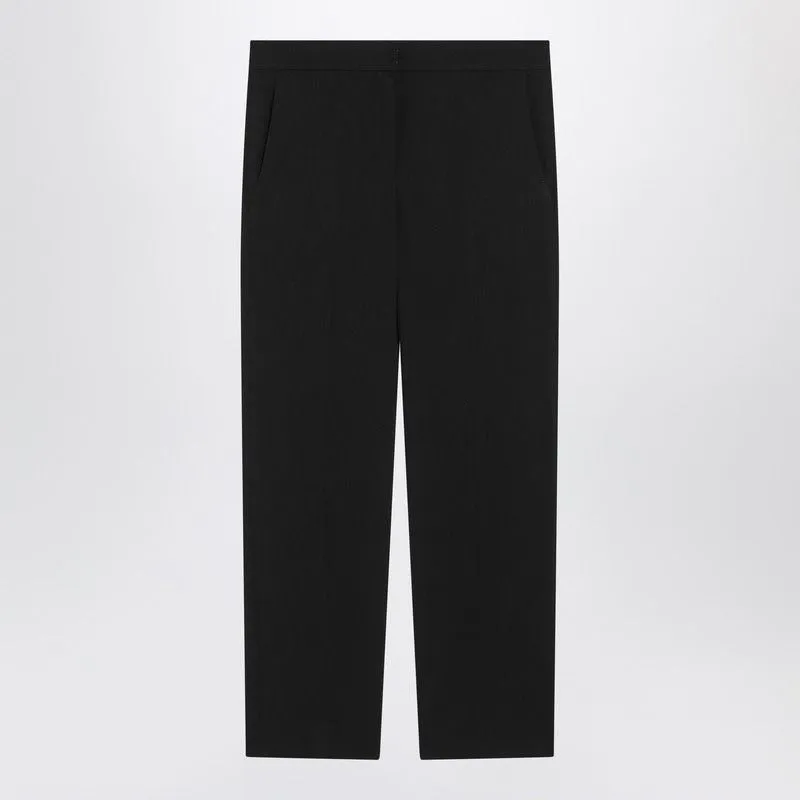 BLACK SLIM GABARDINE TROUSERS sold by Lord & Taylor