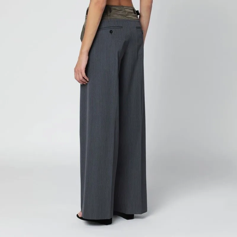 GREY/KHAKI PINSTRIPE BIMATERIAL TROUSERS sold by Lord & Taylor product image thumbnail 2