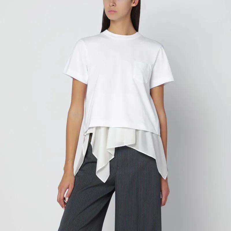 WHITE TSHIRT WITH éCRU INSERT sold by Lord & Taylor