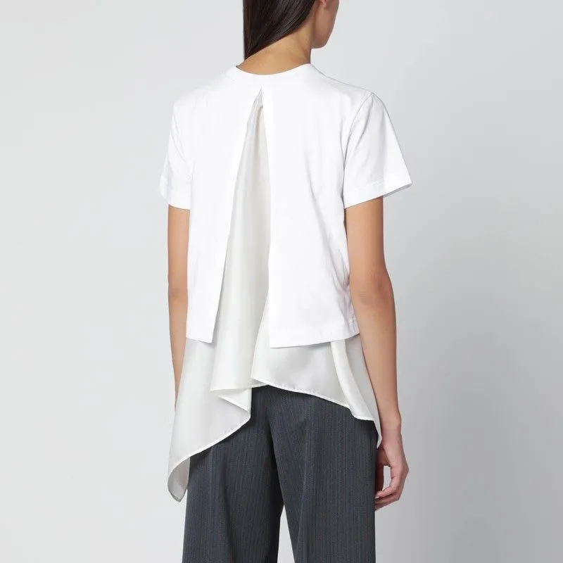 WHITE TSHIRT WITH éCRU INSERT sold by Lord & Taylor product image thumbnail 2