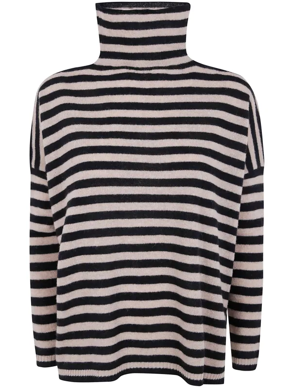 EXTRAFINE MERINO WOOL STRIPED TURTLENECK sold by Lord & Taylor