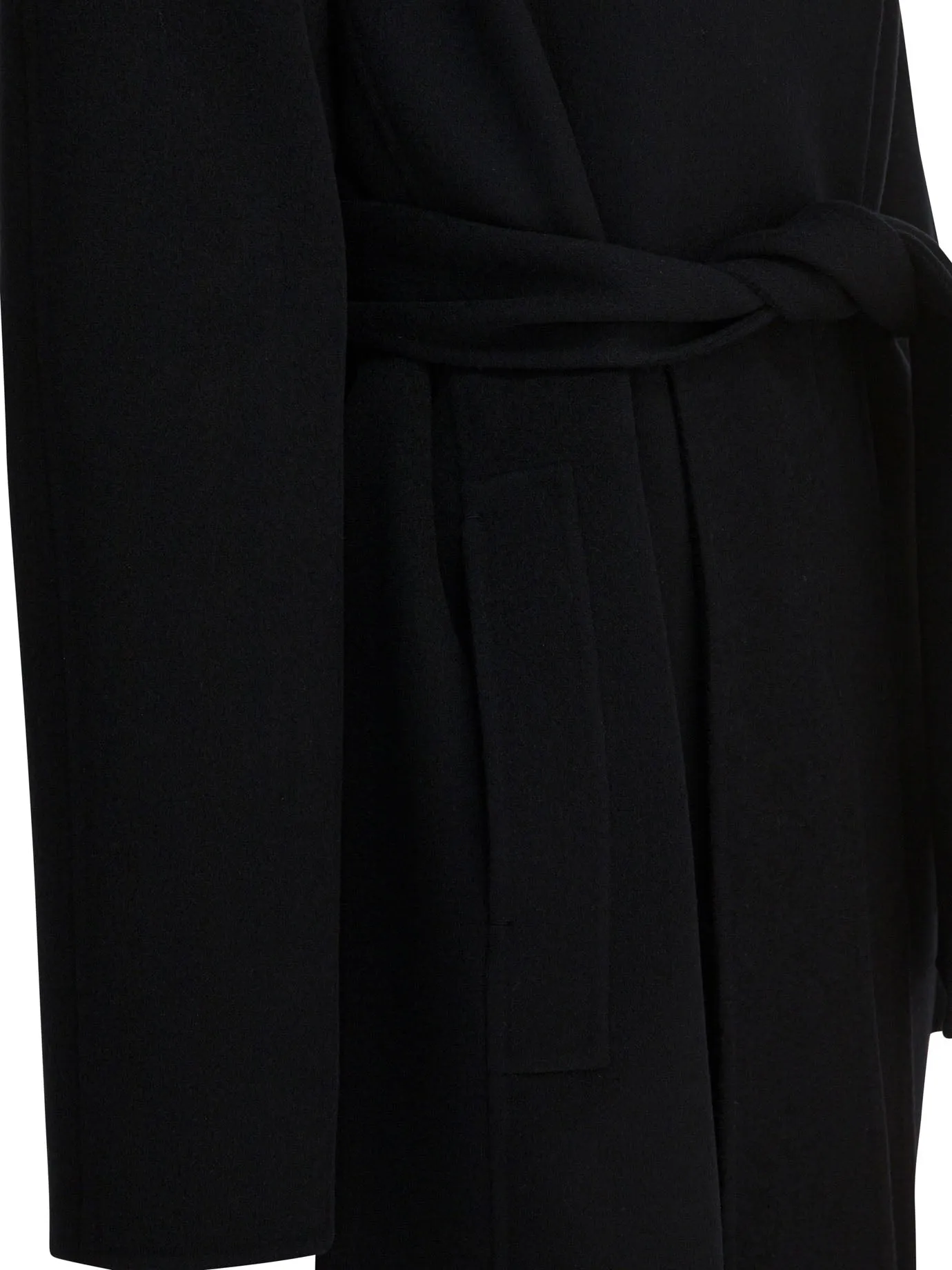 BLACK SINGLE-BREASTED WOOL COAT sold by Lord & Taylor product image thumbnail 4